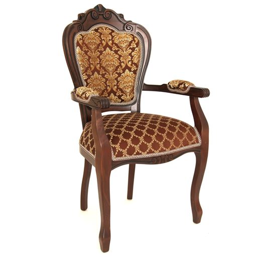 Кресло Кардинал Темный орех матовый/Патина черная