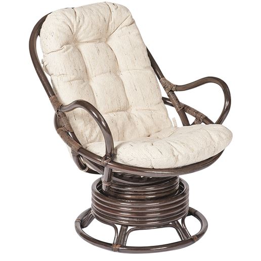 Кресло-качалка плетёное Флорес/Flores 5005 + Подушка Орех