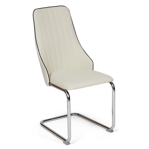 Стул на металлокаркасе FRATELLI  SKY8415 Слоновая кость/Темно-коричневый