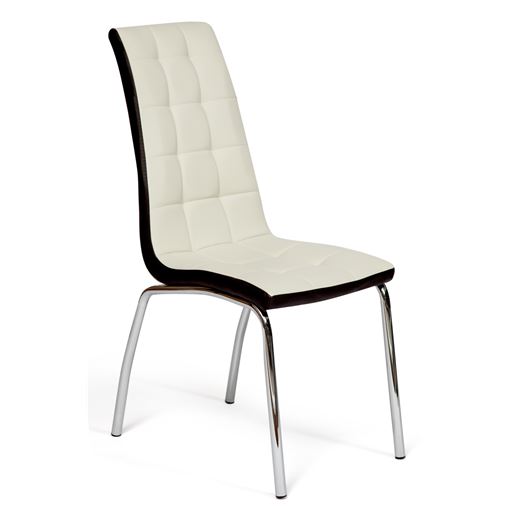 Стул на металлокаркасе ALESSI DC36 Слоновая кость/Темно-коричневый