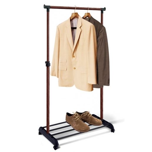 Вешалка-стойка для одежды (черный-темный орех) SHT 4345