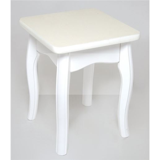 Табурет Бежевые цветы/Белый