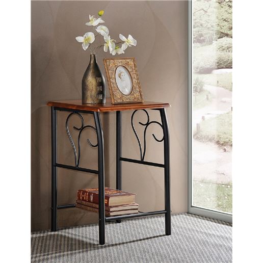 Тумба прикроватная Пикколо (Piccolo) Черный/Красный дуб