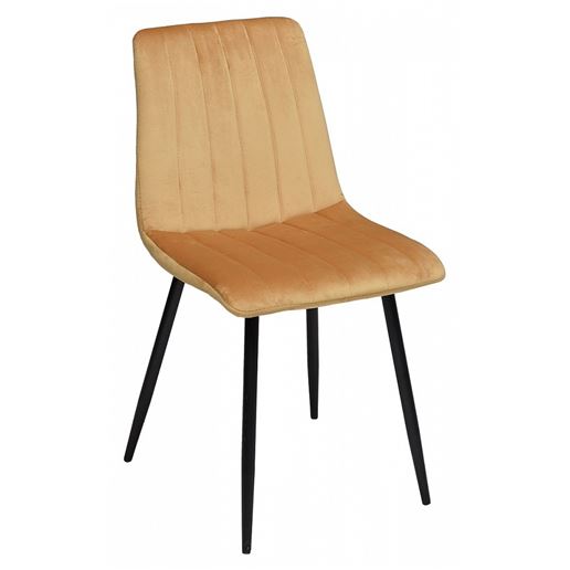 Стул на металлокаркасе DUBLIN Карамель велюр G062-22
