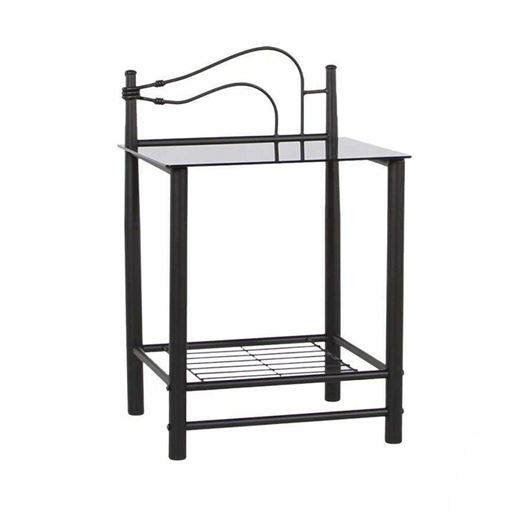 Тумба прикроватная Дуэт 8033-GLS-ST-L (левая) MK-2125-BM