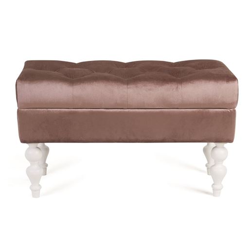 Банкетка Виктория Эмаль белая/24 Розовый