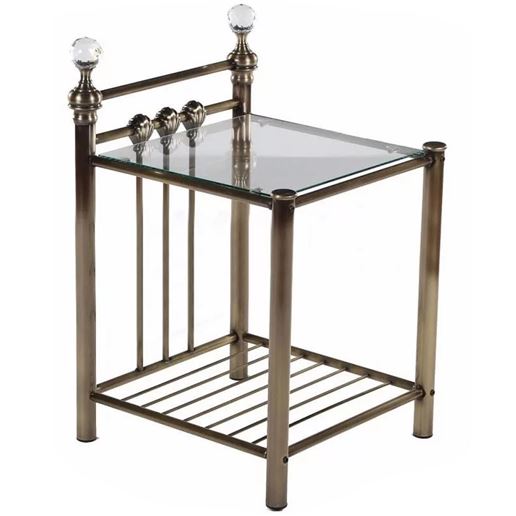 Тумба прикроватная 9306 Античная медь с кристаллами