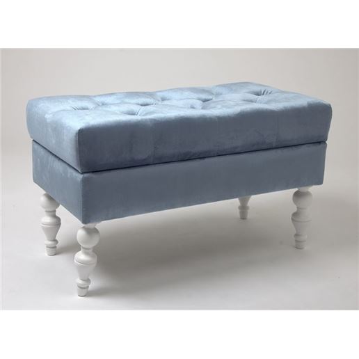 Банкетка Виктория Эмаль белая/9 Небесно-голубой