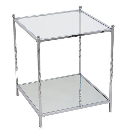 Столик кофейный GC-5345 Chrome/Clear