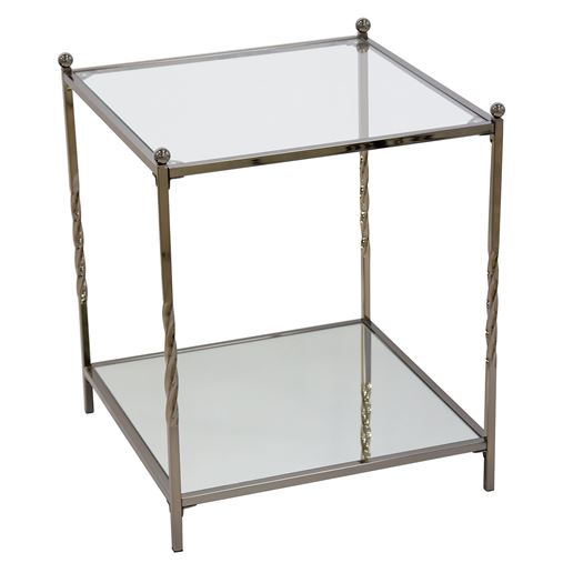 Столик кофейный GC-5345 Black Nickel/Clear