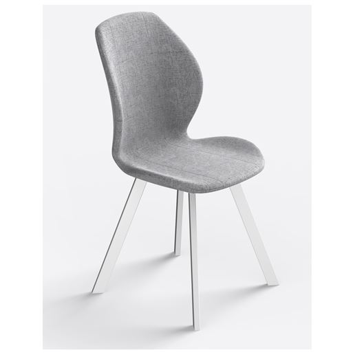 Стул Лутз Серый/Белый Текстиль
