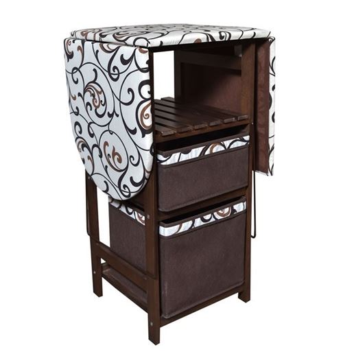 Комод гладильный Т-1М Орех/Ткань №30