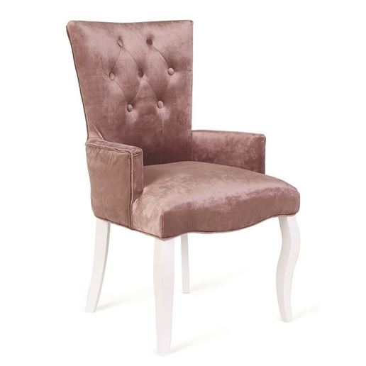 Кресло Виктория Эмаль белая/24 Розовый