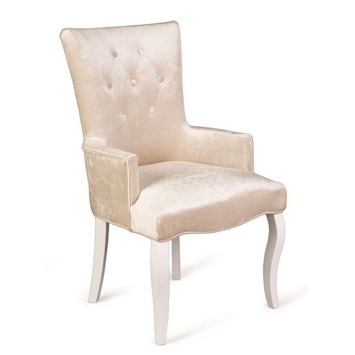 Кресло Виктория Эмаль белая/30 Бежевый