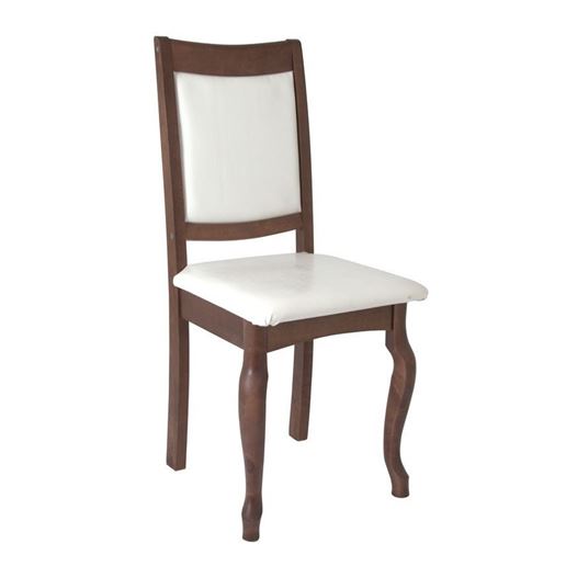 Стул Ретро мягкий Темный тон / Белый кож.зам