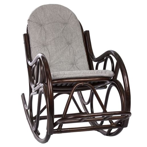 Кресло-качалка с подушкой Classic (MI-001/Economic/D.Brown-Mat) Орех