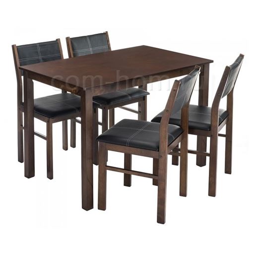 Обеденная группа Bahamas (стол и 4 стула) oak / black