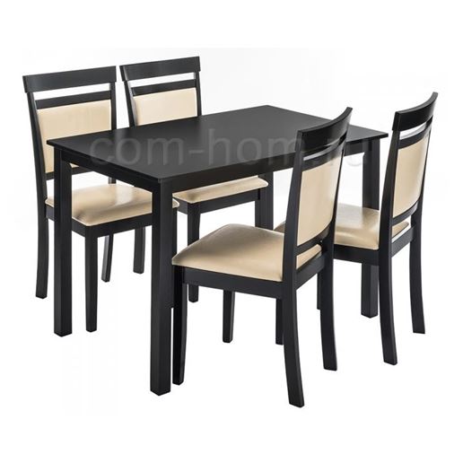Обеденная группа Modis (стол и 4 стула) cappuccino / cream