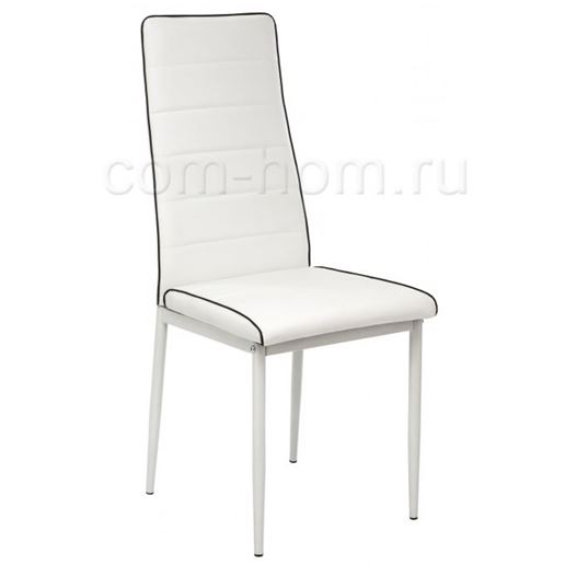 Стул DC2-001 белый с черной окантовкой