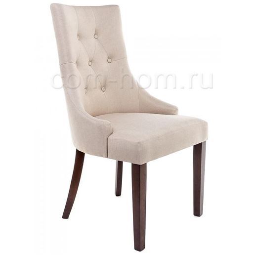 Стул деревянный Elegance dark walnut / fabric cream
