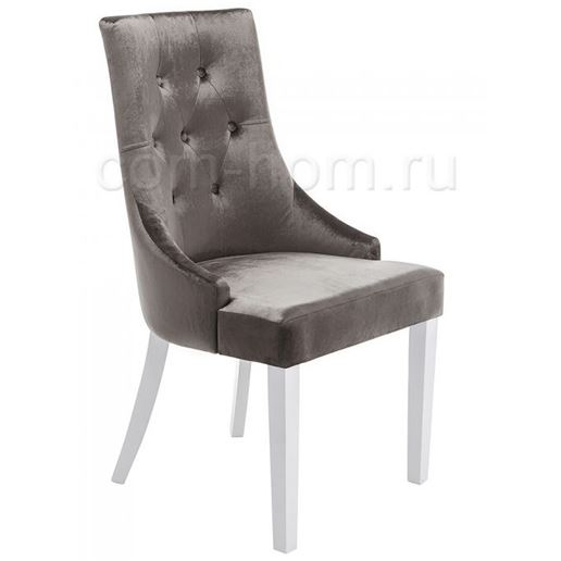 Стул деревянный Elegance white / fabric grey