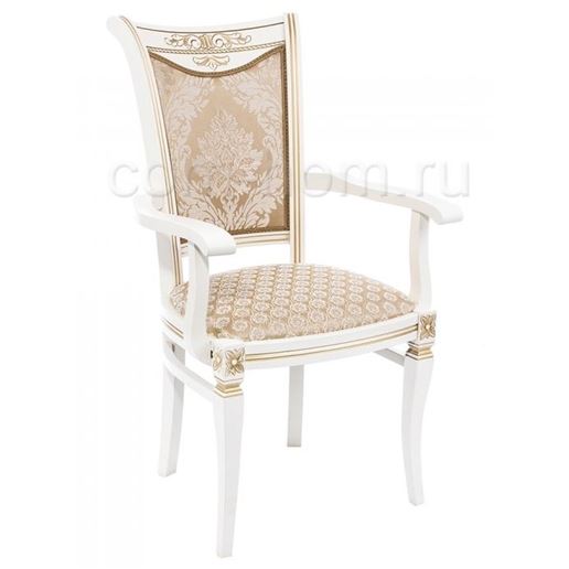 Стул деревянный Mariano молочное патина