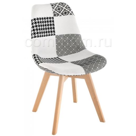Стул деревянный Mille черный / белый