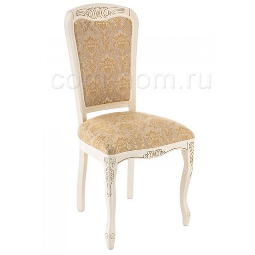 Стул деревянный Клето патина золото / бежевый