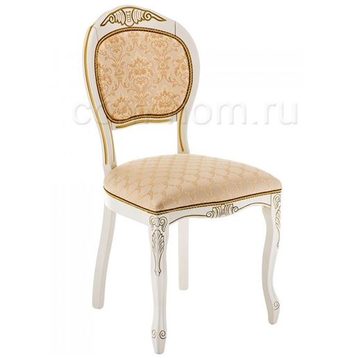 Стул деревянный Лауро патина золото / бежевый