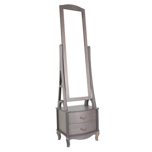 Зеркало напольное "Джульетта" с тумбой (Серый ясень)