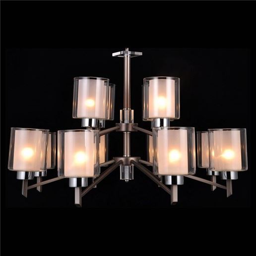  Подвесная люстра Natali Kovaltseva Double DOUBLE 81049-12C  ANTIQUE SILVER