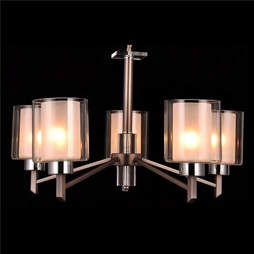  Подвесная люстра Natali Kovaltseva Double DOUBLE 81049-5C  ANTIQUE SILVER