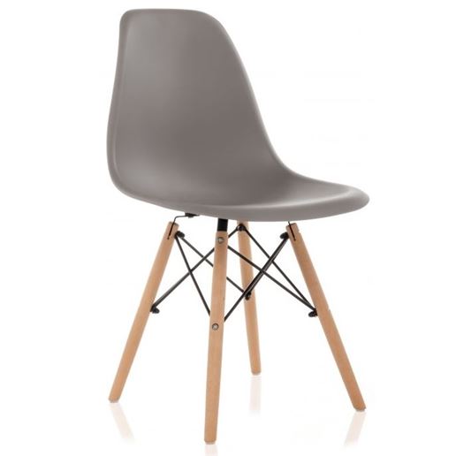 Стул деревянный Eames PC-015 серый
