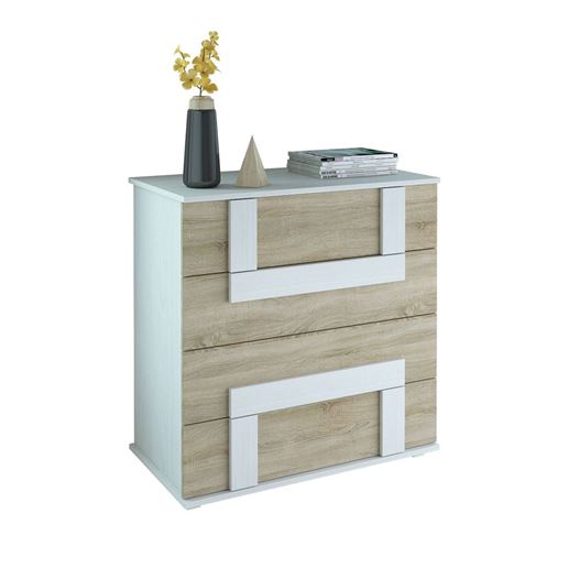 Комод Ренцо-18 белый / дуб сонома