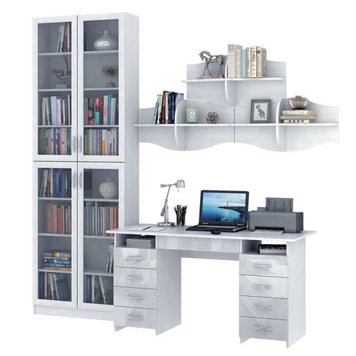 Уголок школьника Милан УШ-10Я-02 Глянец белый / белый