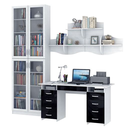 Уголок школьника Милан УШ-10Я-02 Глянец белый / чёрный