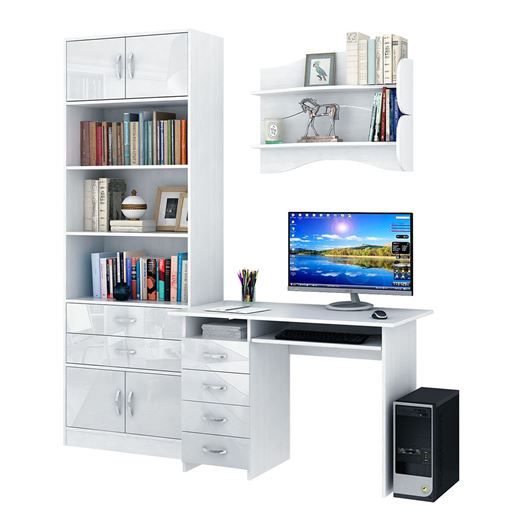 Уголок школьника Милан УШ-3-01 Глянец белый / белый