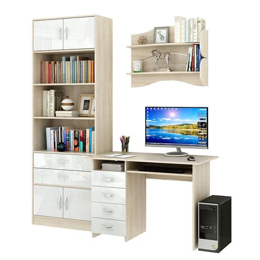 Уголок школьника Милан УШ-3-01 Глянец дуб сонома / белый