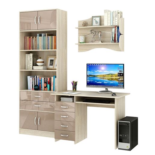 Уголок школьника Милан УШ-3-01 Глянец дуб сонома / капучино