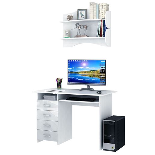 Уголок школьника Милан УШ-3-03 Глянец белый / белый