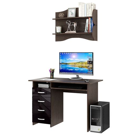 Уголок школьника Милан УШ-3-03 Глянец венге / чёрный