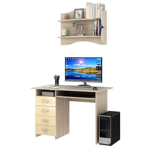 Уголок школьника Милан УШ-3-03 Глянец дуб сонома / бежевый