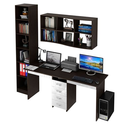 Уголок школьника Тандем УШ-2Я-01 Глянец венге / белый