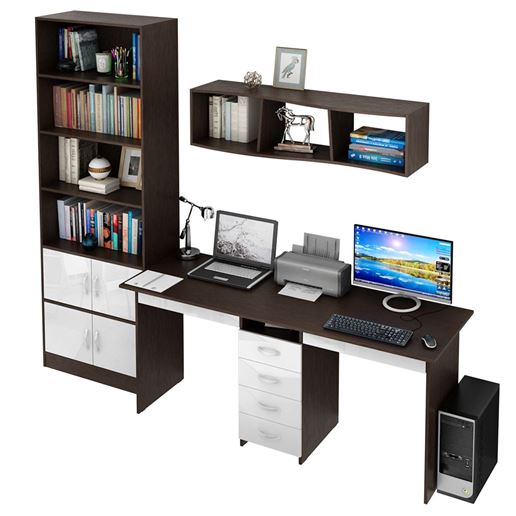 Уголок школьника Тандем УШ-2Я-02 Глянец венге / белый