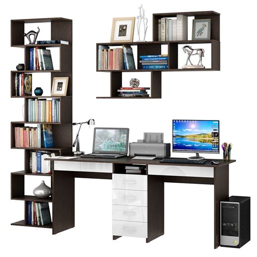 Уголок школьника Тандем УШ-2Я-04 Глянец венге / белый