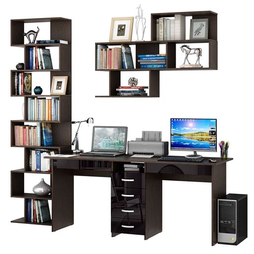 Уголок школьника Тандем УШ-2Я-04 Глянец венге / чёрный