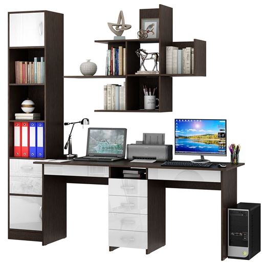 Уголок школьника Тандем УШ-2Я-06 Глянец венге / белый