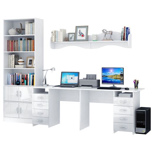 Уголок школьника Тандем УШ-3-02 Глянец белый / белый