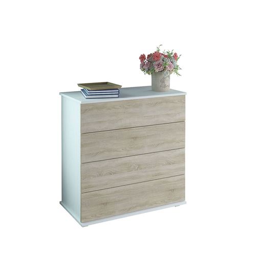 Комод Ренцо-10 белый / дуб сонома