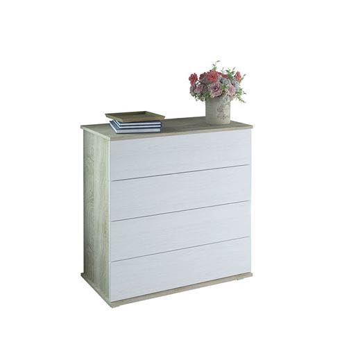 Комод Ренцо-10 дуб сонома / белый